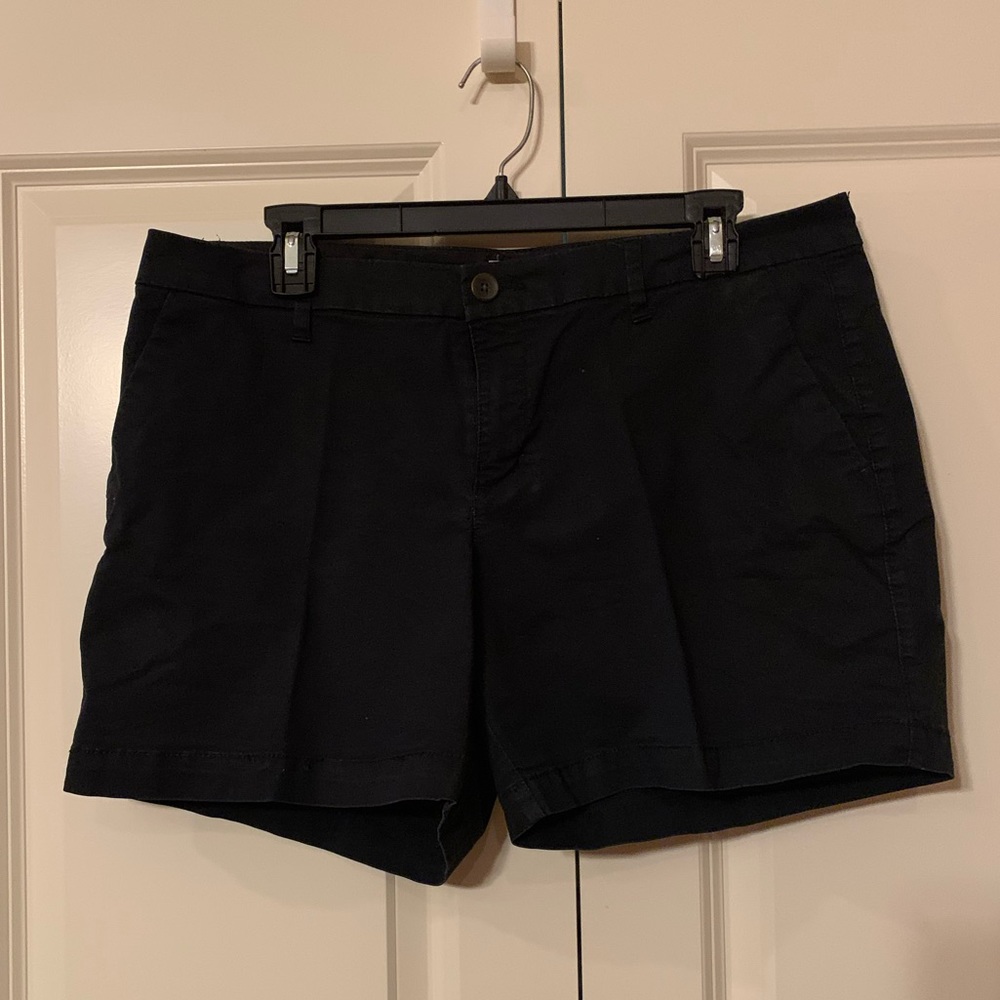 Black chino shorts